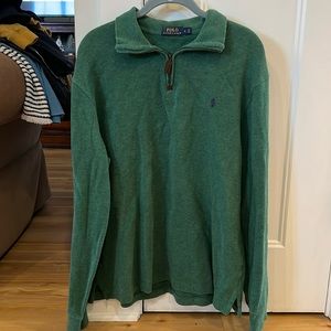 Green pullover quarter zip